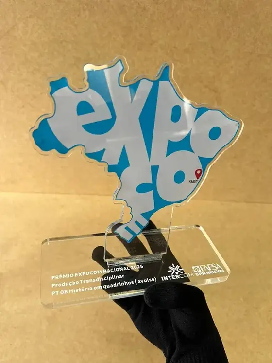 Exemplo de Troféu em acrílico feito pela Infinity